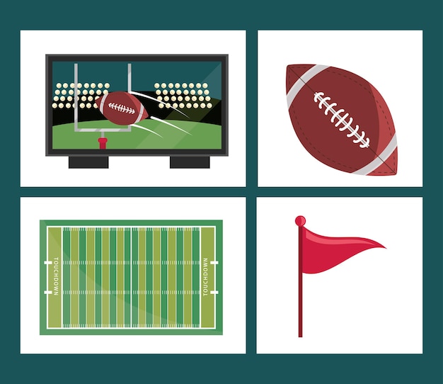 Vector icons american football