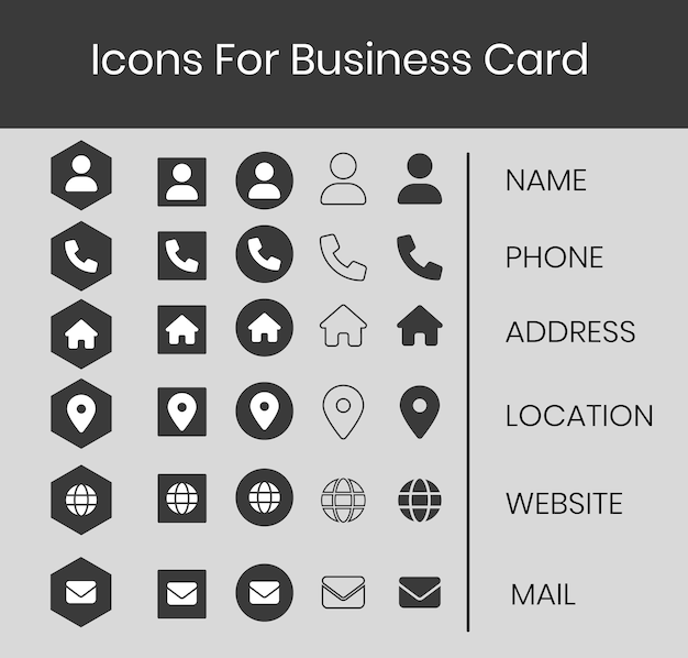 Business card icon contact symbol Royalty Free Vector Image