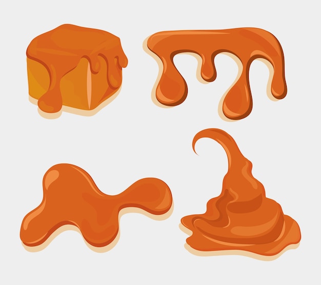 Vector icons caramel candies