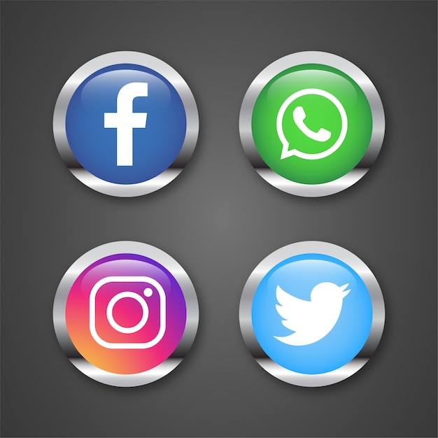 Иконки для иллюстрации социальных сетей