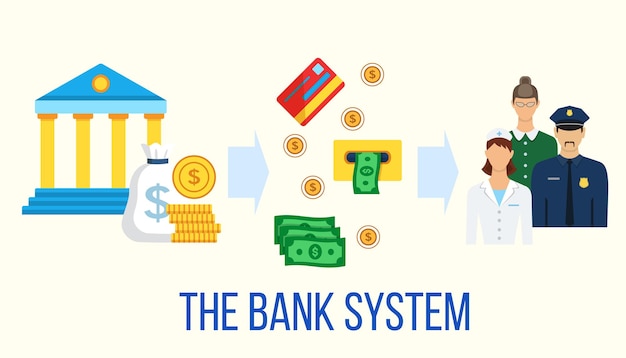 銀行システムのアイコン