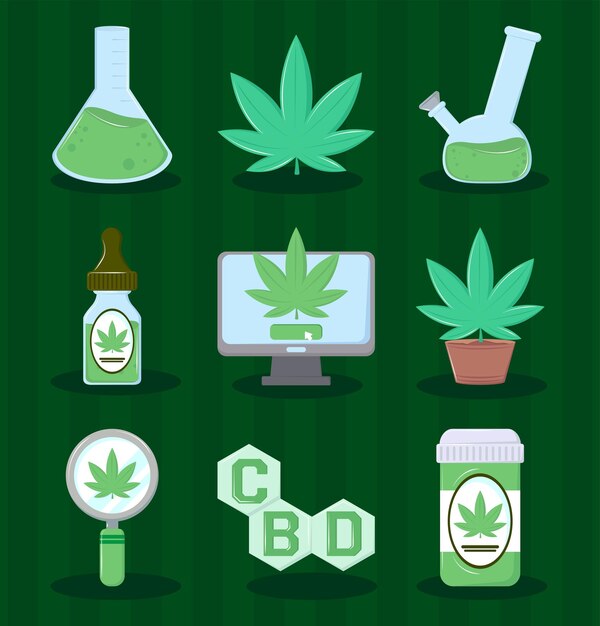 Icons medical cannabis uses