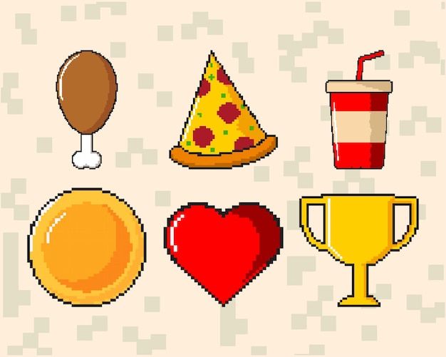 Icons of pixel art