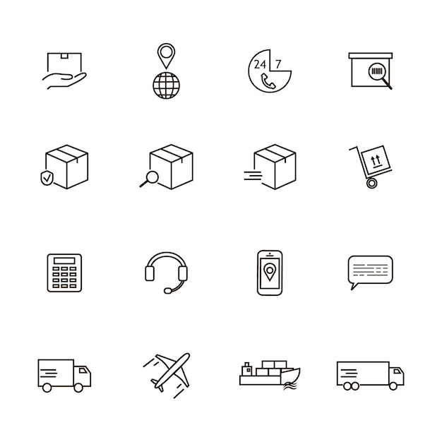 Vector icons for a product called the word speed