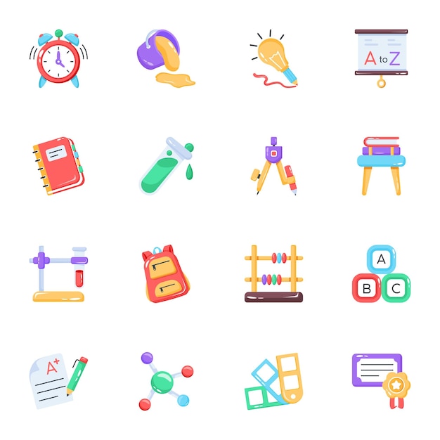 Icons for a school and education app