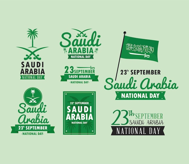 Icone di celebrazione di settembre arabia saudita