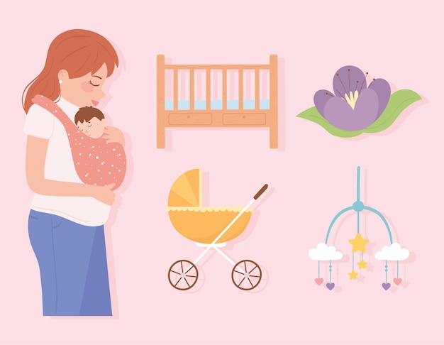 icons set motherhood
