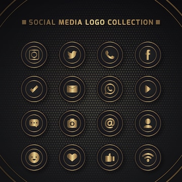 Premium Vector | Icons for social networking