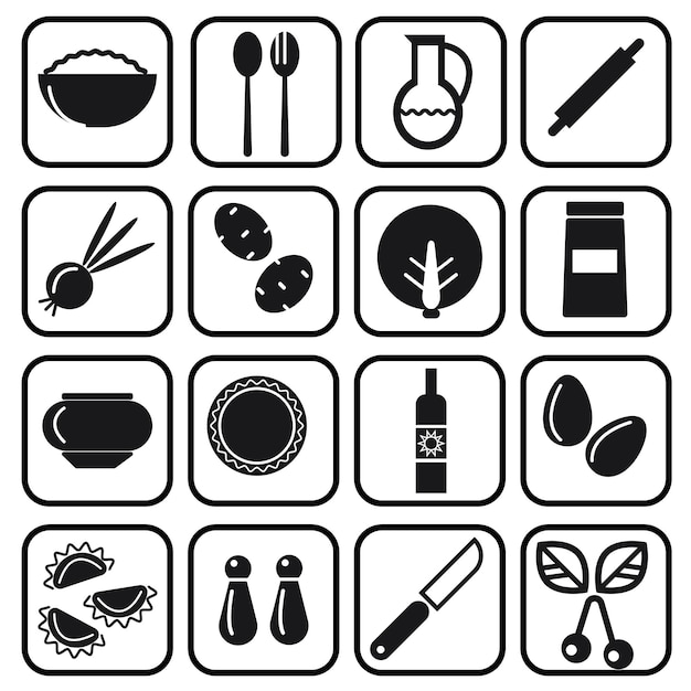 Vector icons vareniki