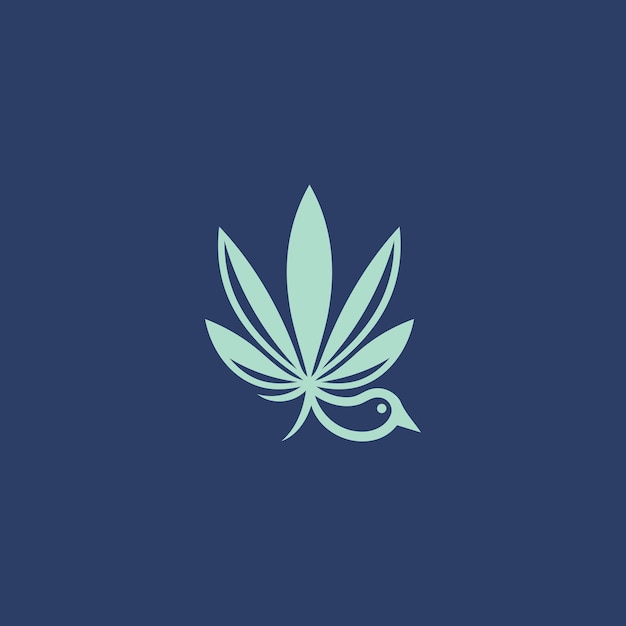Iconvector voor het ontwerpen van een cannabis-logo