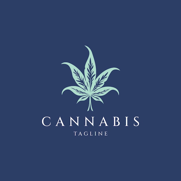 Iconvector voor het ontwerpen van een cannabis-logo