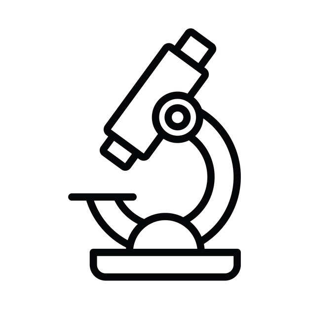 icoon microscoop lijn vector ontwerp