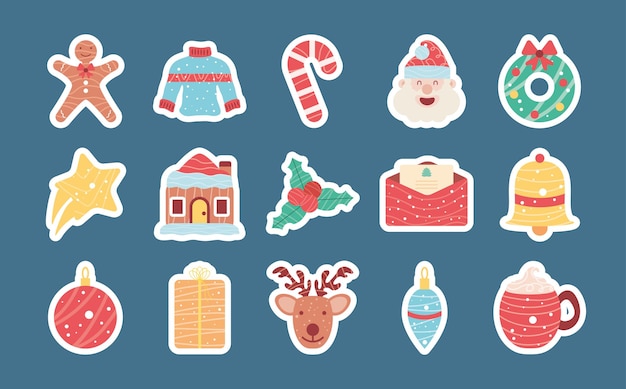 Icoon stickers kerst