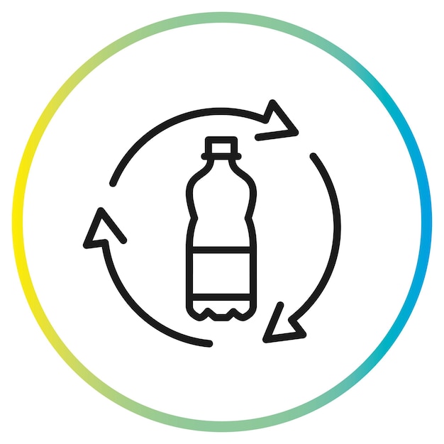 icoon voor plastic fles recyclen