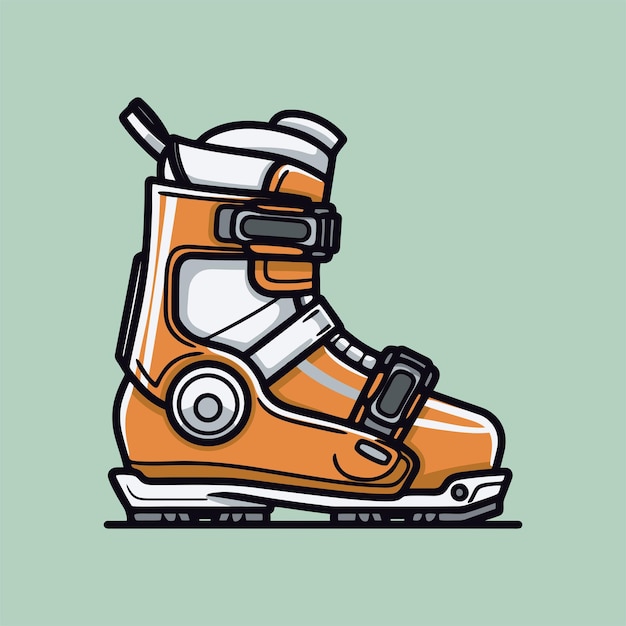 icoonvector van ski-schoenen