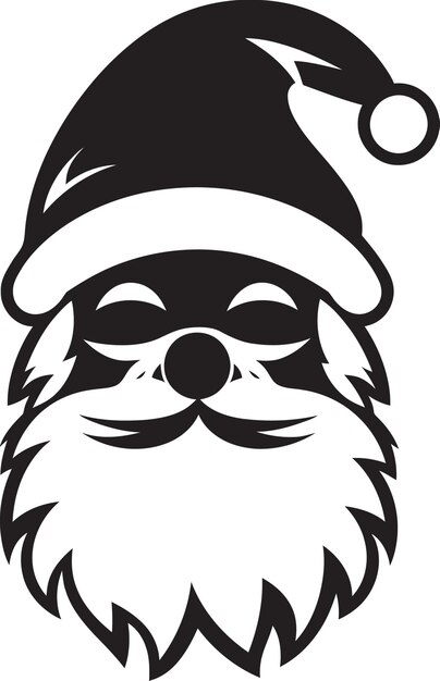 Vettore icy santa swagger cool vector design arctic santa vibes stile del logo nero