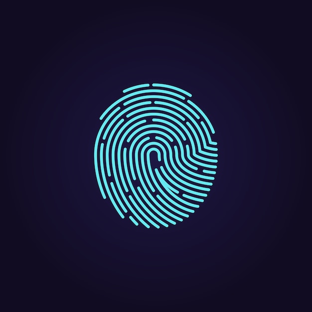 Id app fingerprint vector icon