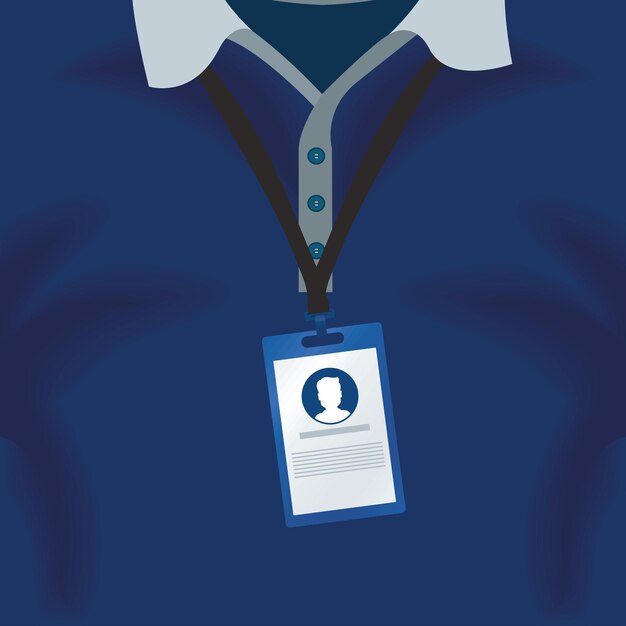 Id badge hanging