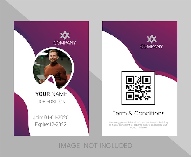 id badge template design business growth