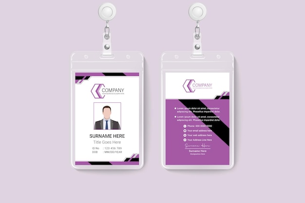 ID card corporate company identity template