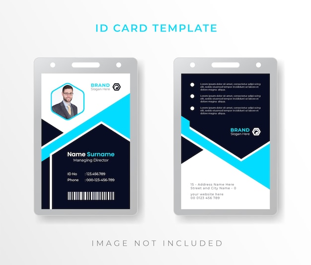 ID card design for a creative business corporate company identity card for employees