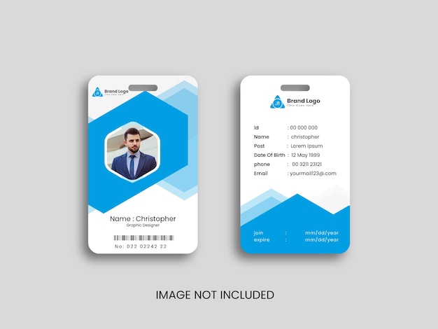 id card design premium vector template