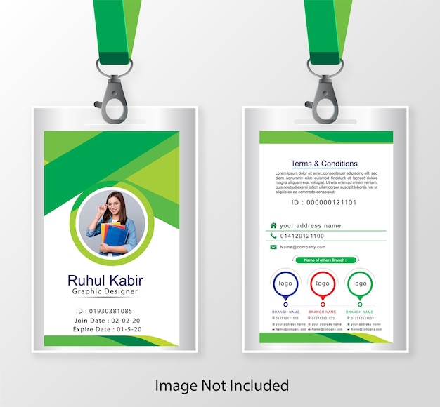 id card design template new