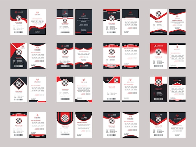 ID Card Design Template Set