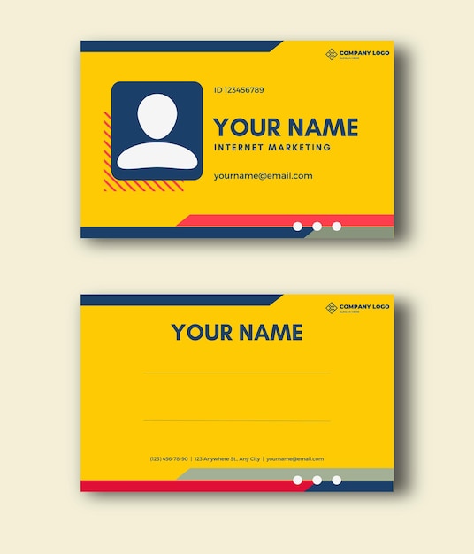 ID Card design template. Sutiable for companies, corporates, offices and many other of business card