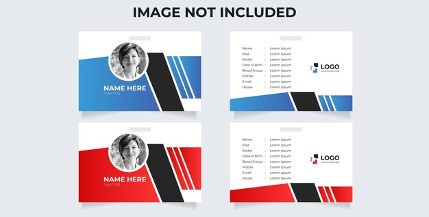 ベクトル id カードのデザイン テンプレートです。会社、企業、オフィスに適しています