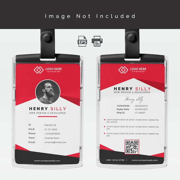 Id card design template