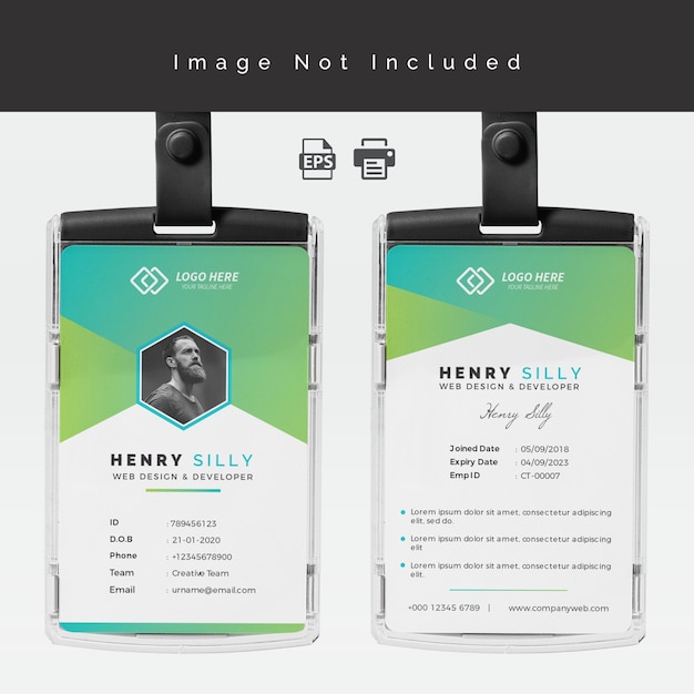 Vector id card design template