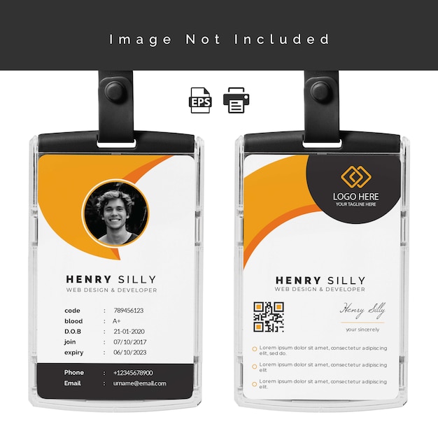 Vector id card design template