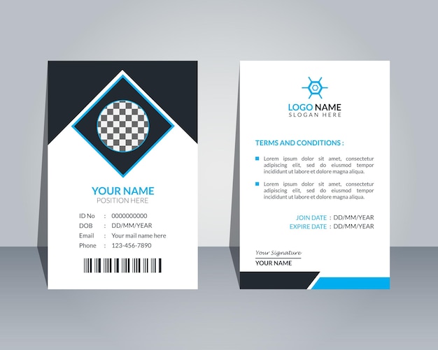 Id card design template