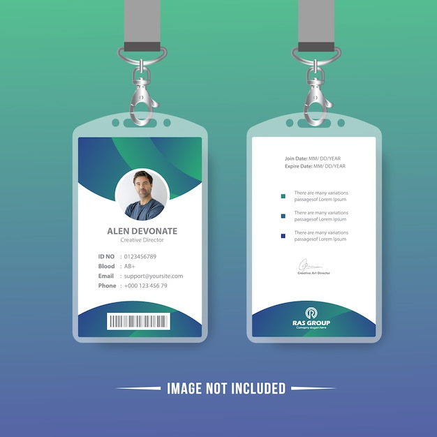 Id card design template