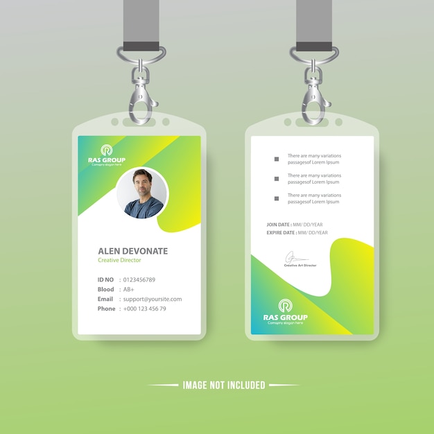 Id card design template