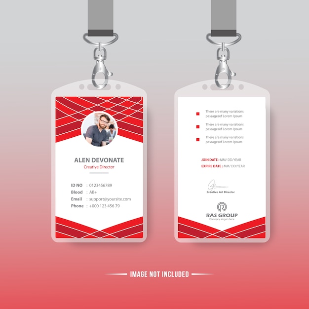 Id card design template