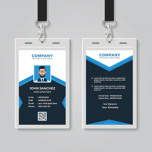 Id card design template