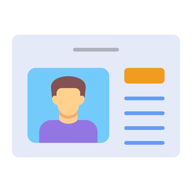 Vector id card icon