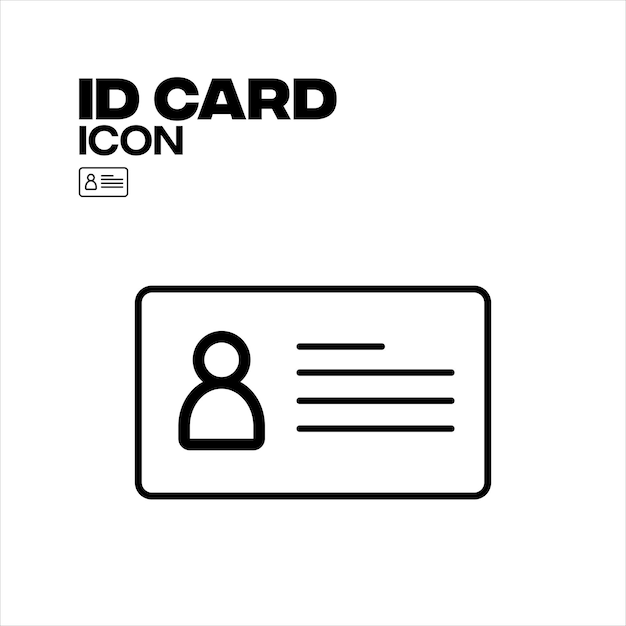 Vector id card icon