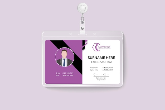 ID card modern corporate business stationery template