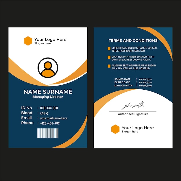 Id Card for office tamplate