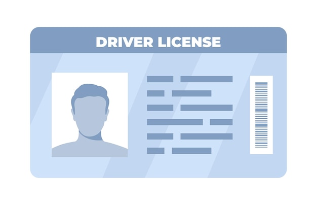 Вектор id-карта личная информация данные идентификационного документа с фотографией лица карта пользователя или профиля
