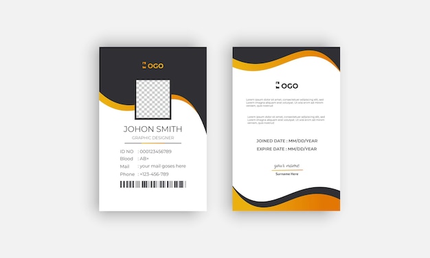 ID Card Template design Office Employee for your company