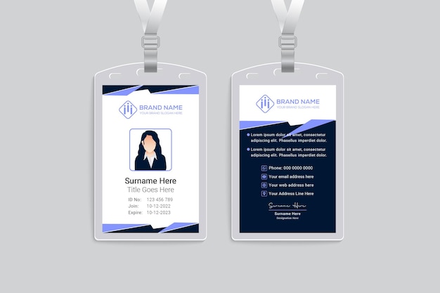 id card template design