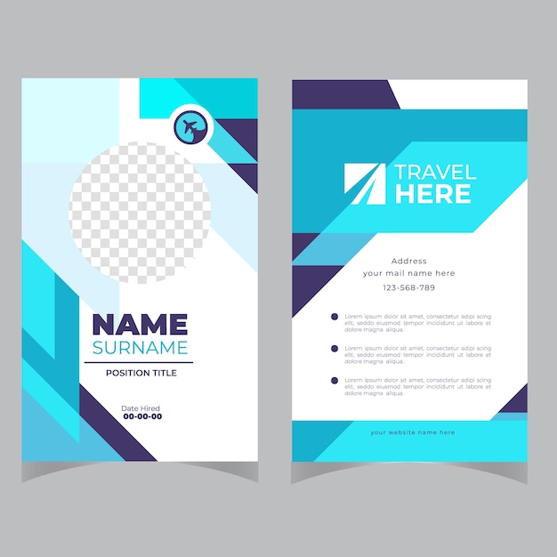 Id card template office id card employee id card for your company