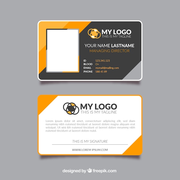 Id card template