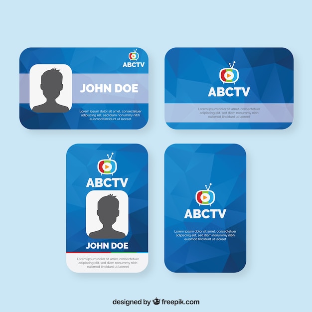 Vector id card template