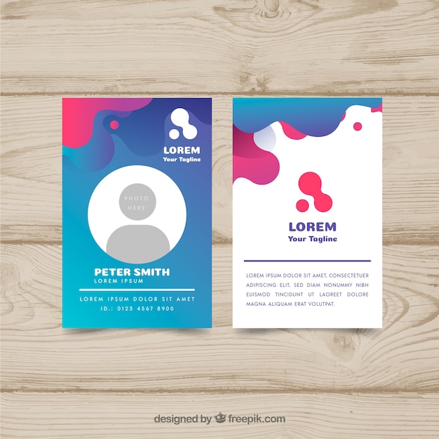 Vector id card template