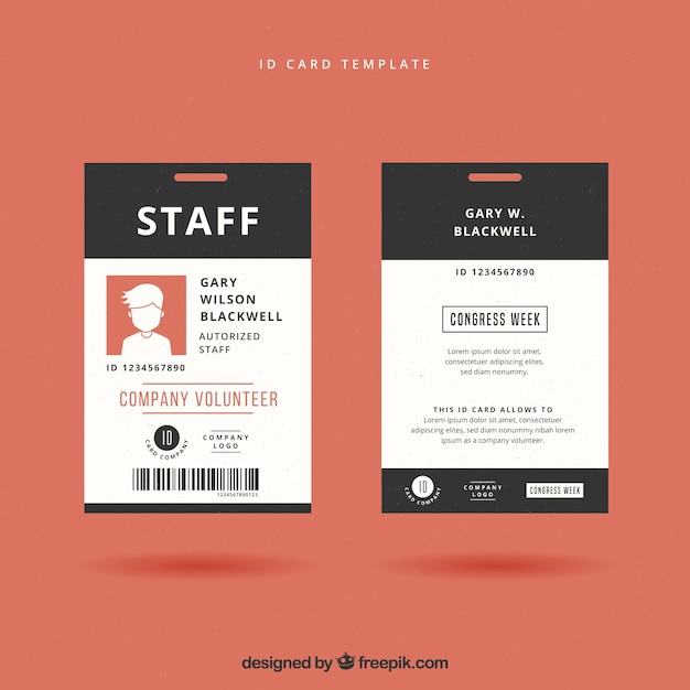 Id card template